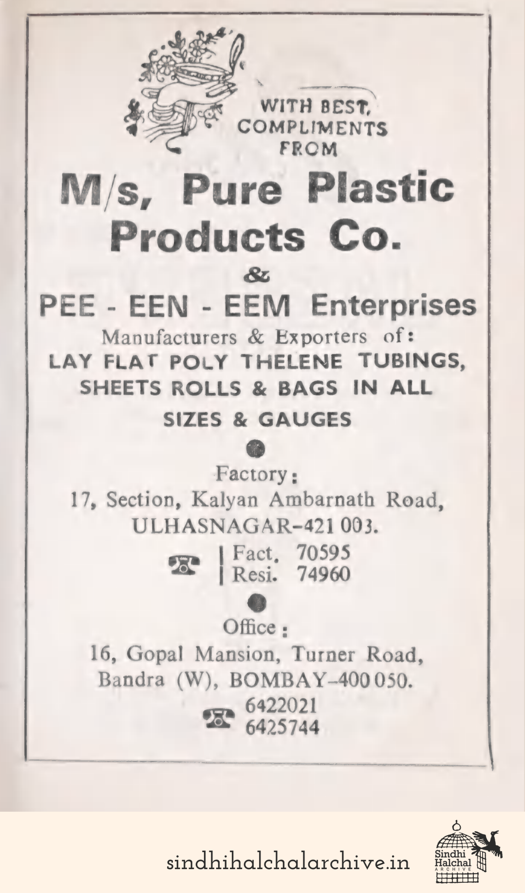 Image of AD M/s, Pure Plastic
Products Co.
&
PEE - EEN EEM Enterprises
